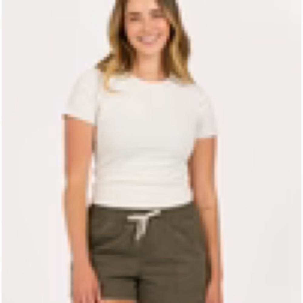 Vuori Pose Fitted Tee Size XS - White Heather
